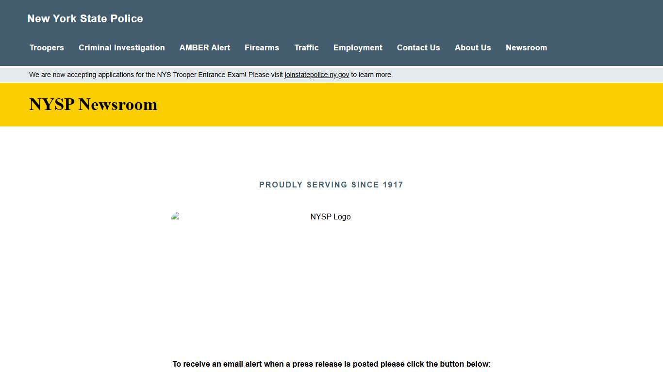 NYSP Newsroom New York State Police